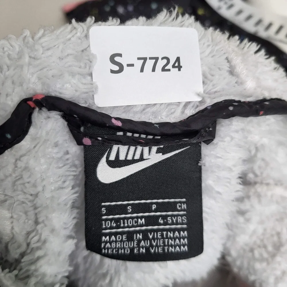 Nike‎ Girls Jacket S (4-5YRS 104-110CM) Gray Swoosh Embroidery Geometric